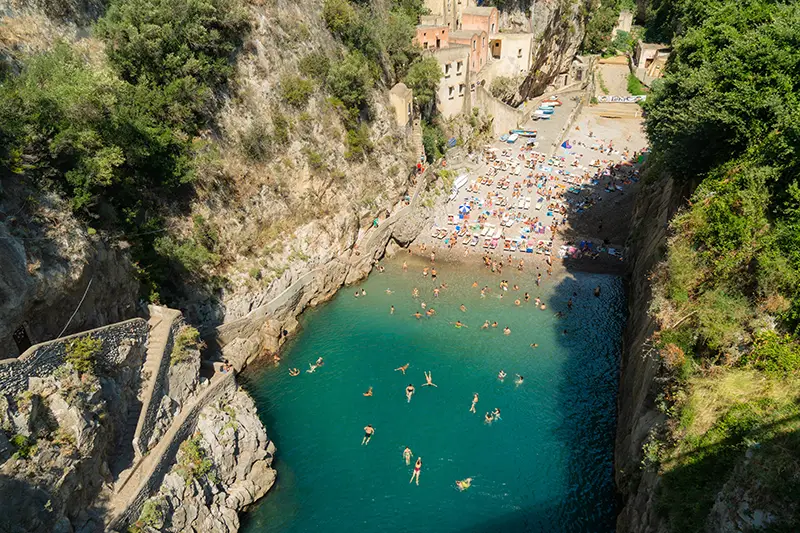 Red Vespa to rent in Positano